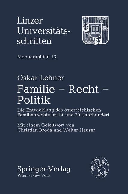 Familie - Recht - Politik - Oskar Lehner