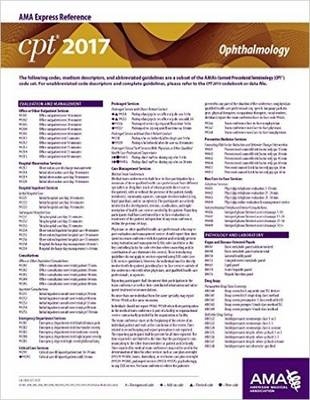 CPT 2017 Express Reference Coding Card: Ophthalmology