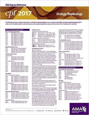 CPT 2017 Express Reference Coding Card: Urology/Nephrology