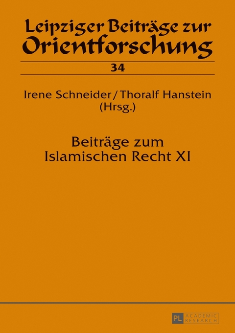 Beitr&auml;ge zum Islamischen Recht XI - 