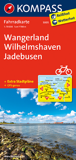 KOMPASS Fahrradkarte Wangerland, Wilhelmshaven, Jadebusen