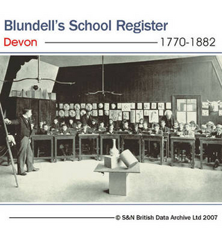 Devon, Tiverton, Blundell's School Register 1770-1882