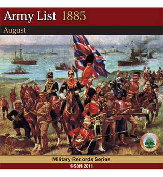 Army List 1885 - August