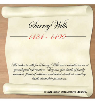 Surrey Wills, Spage Register 1484-1490