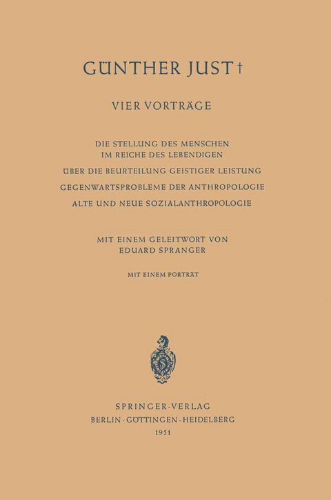 Vier Vortr&auml;ge - G&uuml;nther Just