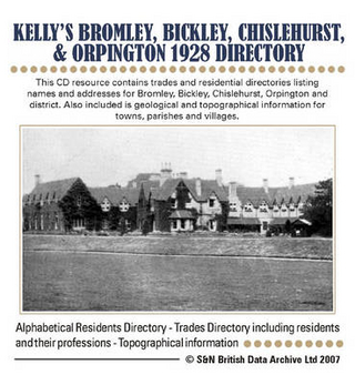 Kent, Kelly's Bromley, Bickley, Chislehurst and Orpington 1928 Directory