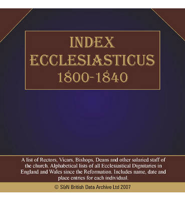 Index Ecclesiasticus 1800-1840