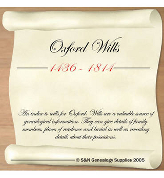 Oxford Wills 1436-1814