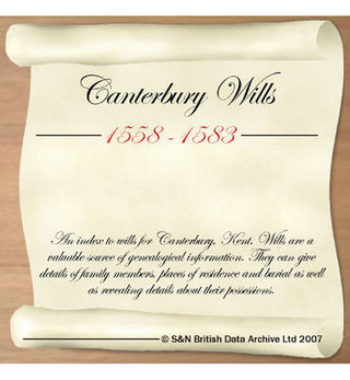 Kent, Canterbury Wills 1558-1583
