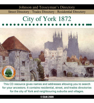 Yorkshire, York 1872 Johnson and Tesseyman's Directory