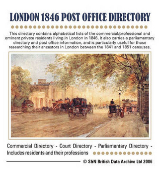 London 1846 Post Office Directory