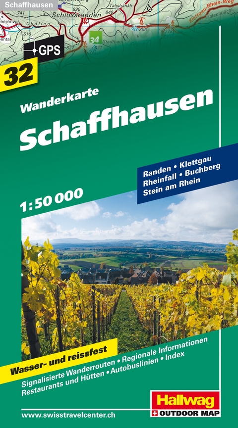 Schaffhausen Wanderkarte Nr. 32, 1:50 000