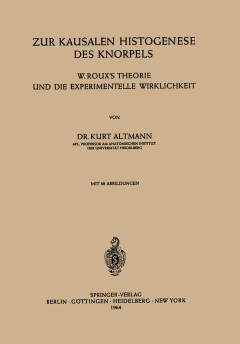 Zur Kausalen Histogenese des Knorpels - K. Altmann
