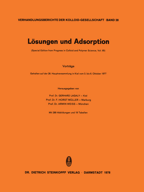 L&ouml;sungen und Adsorption - 