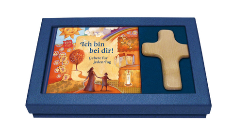 Ich bin bei dir!, Geschenkbox mit Buch und Holzkreuz - Ursula Heeke