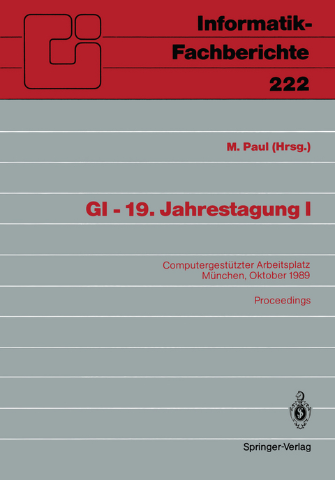 GI &mdash; 19. Jahrestagung I - 