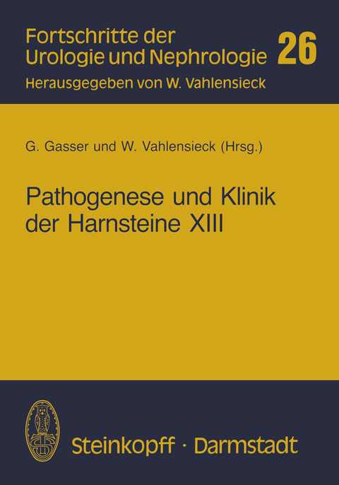 Pathogenese und Klinik der Harnsteine XIII - 