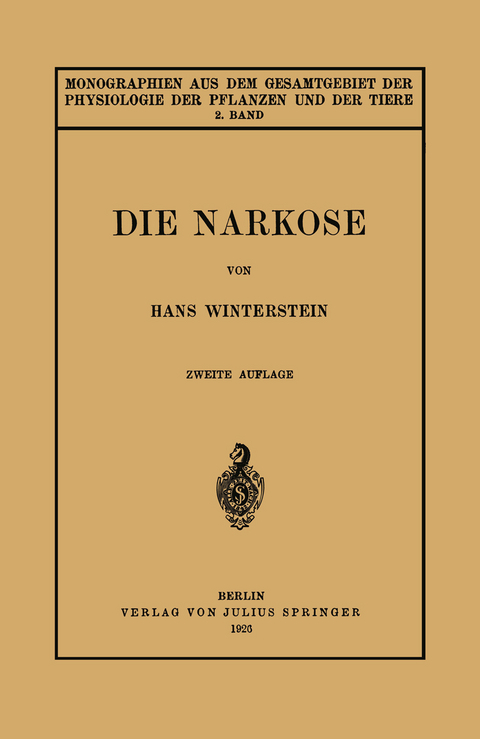 Die Narkose - Hans Winterstein