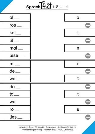 Sprachtwist. Lesen - Spannen - Kontrollieren / Sprachtwist 1.2