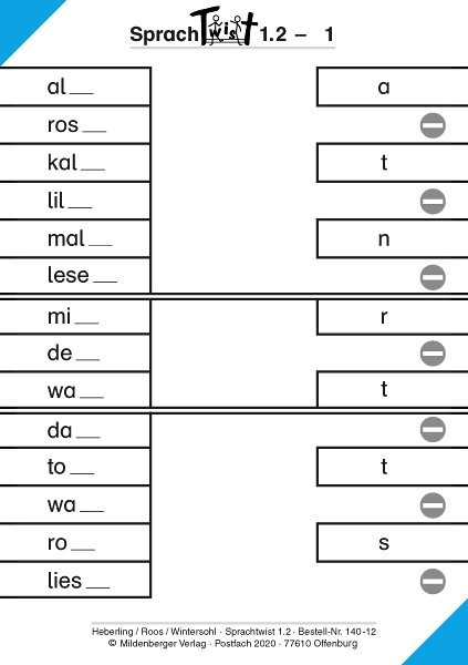 Sprachtwist. Lesen - Spannen - Kontrollieren / Sprachtwist 1.2 - Wolfgang Heberling, Udo Roos, Ulrike Wintersohl