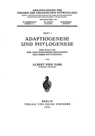 Adaptiogenese und Phylogenese