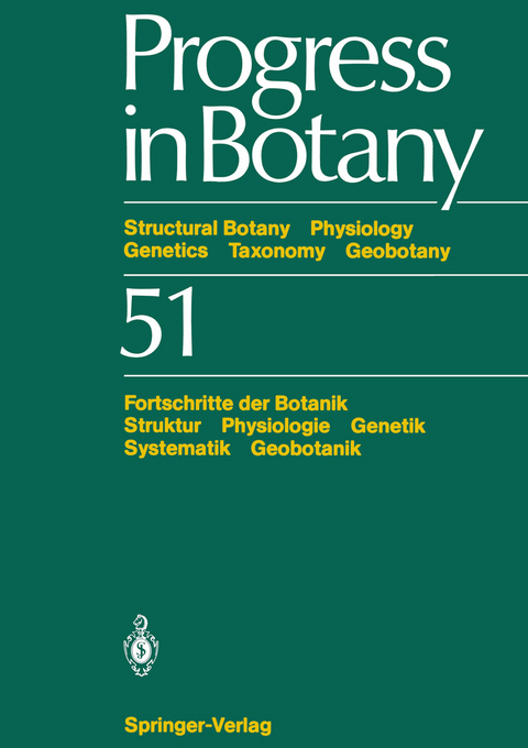 Progress in Botany - H.-Dietmar Behnke, Karl Esser, Klaus Kubitzki, Michael Runge, Hubert Ziegler
