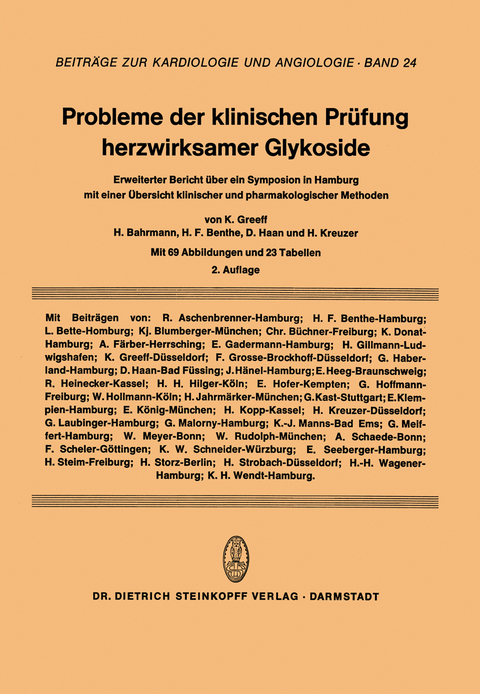 Probleme der Klinischen Pr&uuml;fung Herzwirksamer Glykoside - 