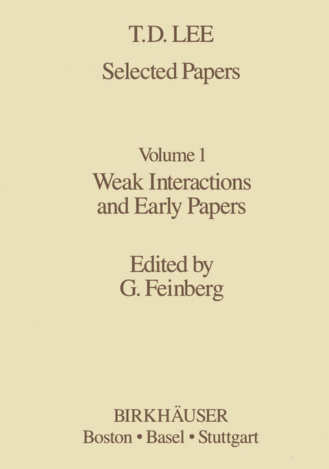 Selected Papers - T.-D. Lee