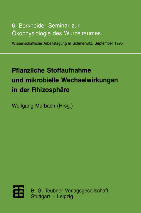 Pflanzliche Stoffaufnahme und mikrobielle Wechselwirkungen in der Rhizosph&auml;re - 