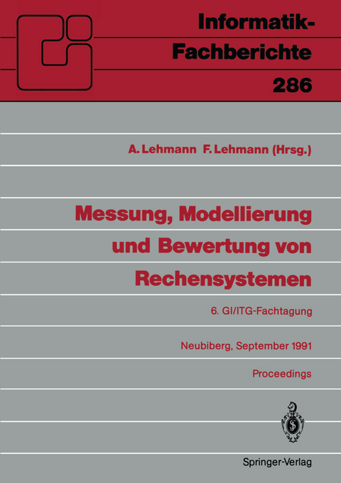 Messung, Modellierung und Bewertung von Rechensystemen - 
