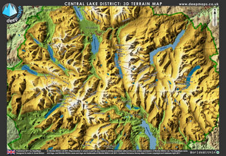 Deepmaps Central Lake District 3D Terrain Map