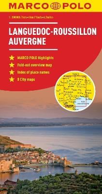 Languedoc-Roussillon, Auvergne Map