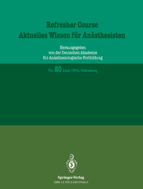 Aktuelles Wissen f&uuml;r An&auml;sthesisten - R. Purschke