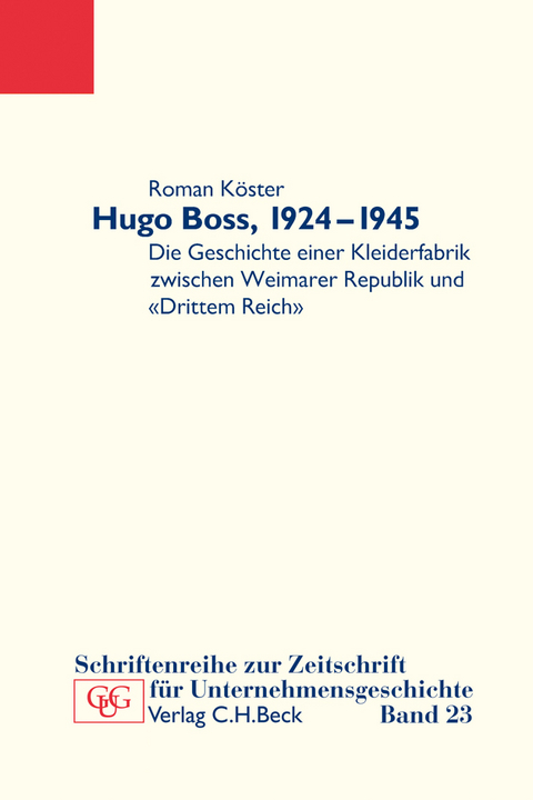 Hugo Boss, 1924-1945 - Roman K&ouml;ster