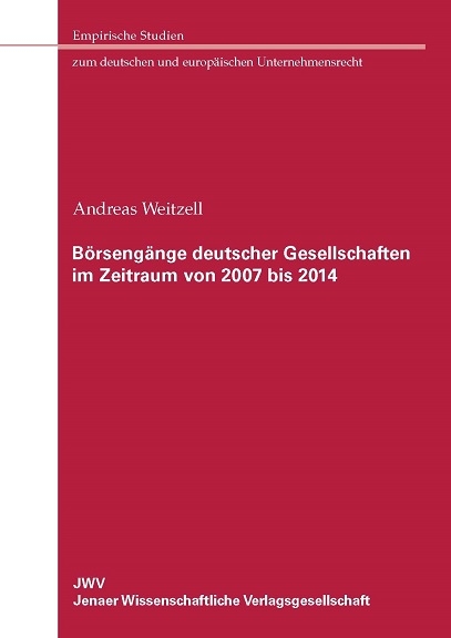 B&ouml;rseng&auml;nge deutscher Gesellschaften im Zeitraum von 2007 bis 2014 - Andreas Weitzell