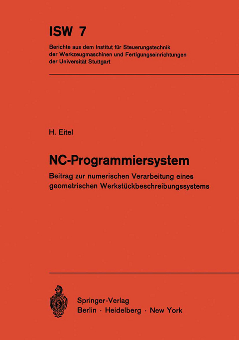 NC-Programmiersystem - H. Eitel