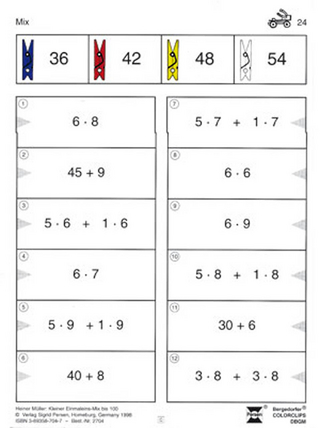 Kleiner Einmaleins-Mix bis 100