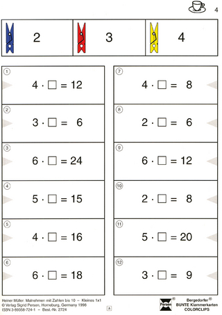 Malnehmen mit Zahlen bis 10 - Kleines 1 x 1