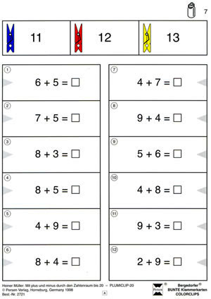 Mit Plus und Minus durch den Zahlenraum bis 20