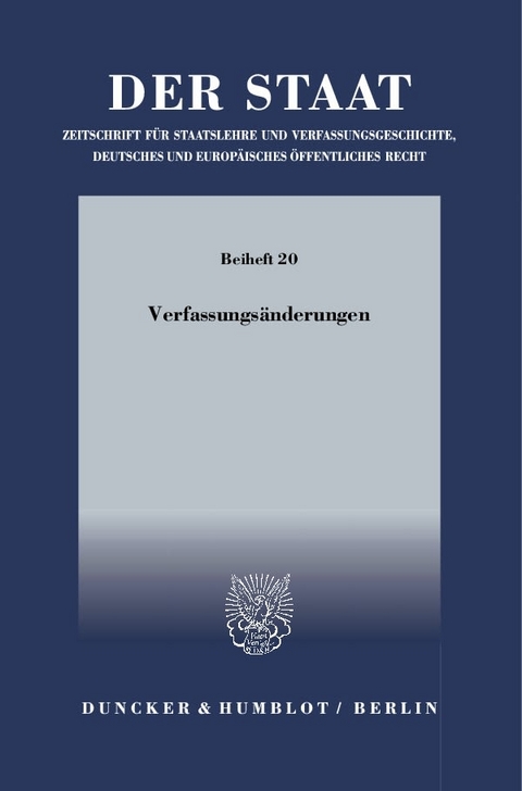 Verfassungs&auml;nderungen. - 