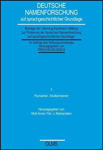 Flurnamen, Stra&szlig;ennamen - 