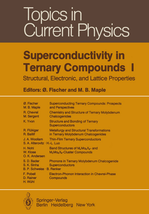 Superconductivity in Ternary Compounds I - 