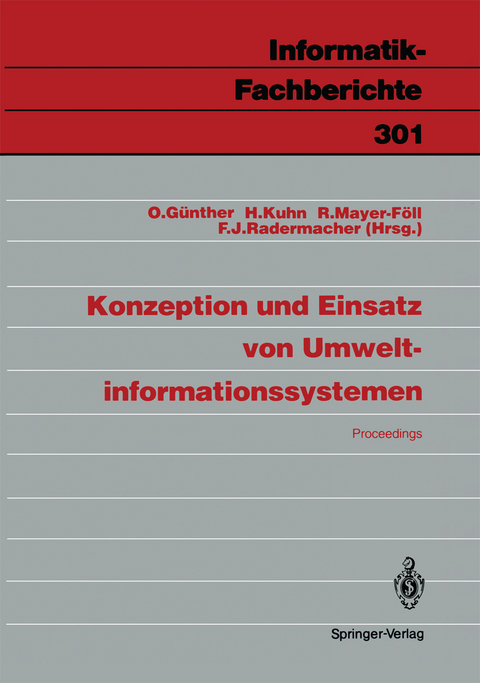 Konzeption und Einsatz von Umweltinformationssystemen - 