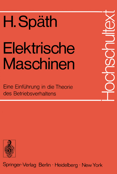 Elektrische Maschinen - Helmut Sp&auml;th