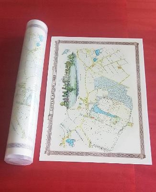 Little Aston 1887 - Old Map Supplied Rolled in a Clear Two Part Screw Presentation Tube - Print size 45cm x 32cm
