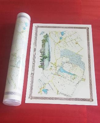 Little Aston 1887 - Old Map Supplied Rolled in a Clear Two Part Screw Presentation Tube - Print size 45cm x 32cm -  Mapseeker Archive Publishing