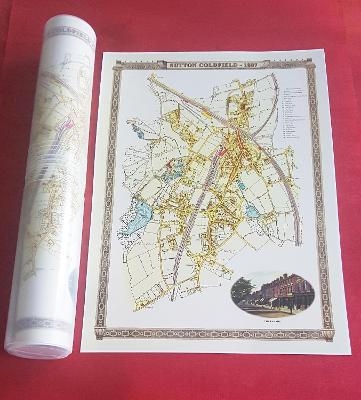 Sutton Coldfield 1887 - Old Map Supplied Rolled in a Clear Two Part Screw Presentation Tube - Print Size 45cm x 32cm -  Mapseeker Archive Publishing