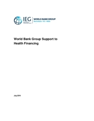 World Bank Group Support to Health Financing
