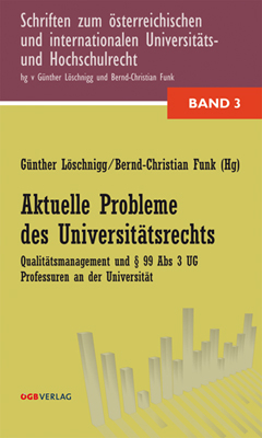 Aktuelle Probleme des Universit&auml;tsrechts - 