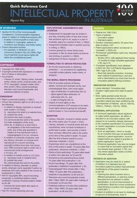 LexisNexis Quick Reference Card: Intellectual Property -  Roy